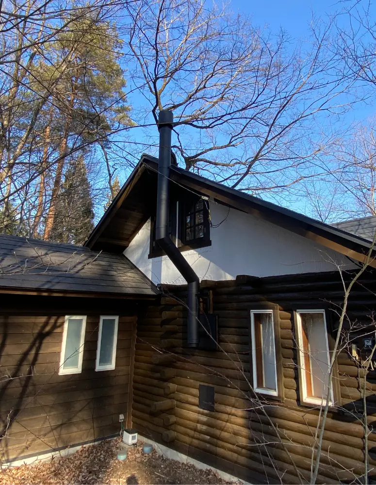 煙突施工の様子