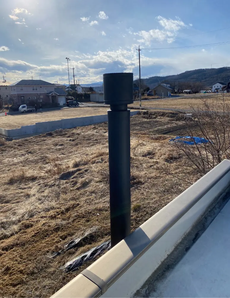 煙突施工の様子