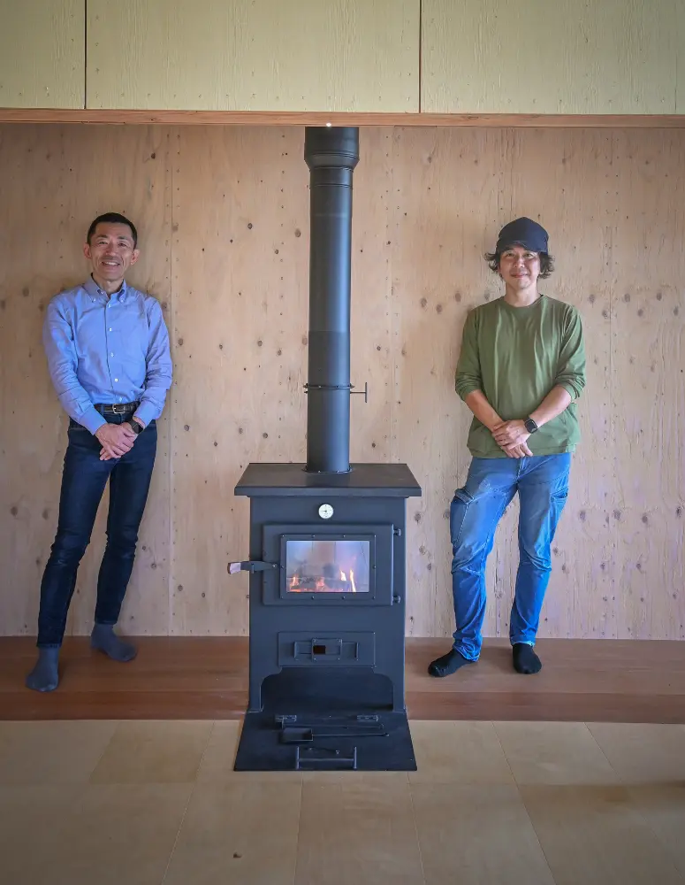 S様と代表佐藤とDC-600のスリーショット