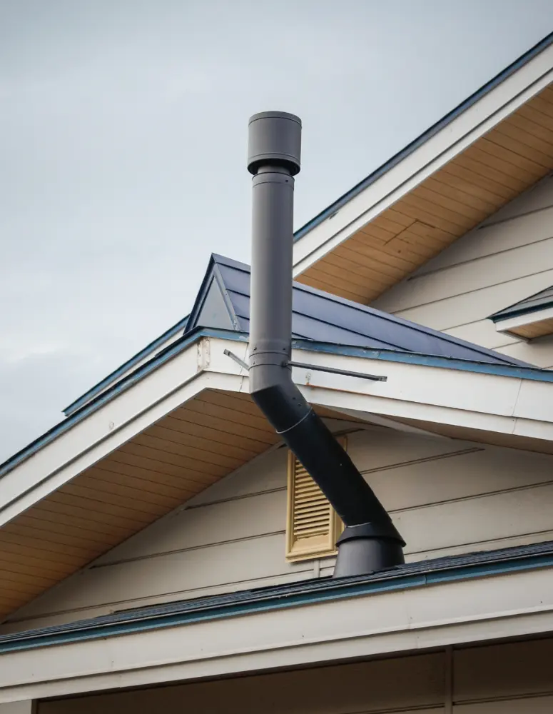 煙突施工の様子